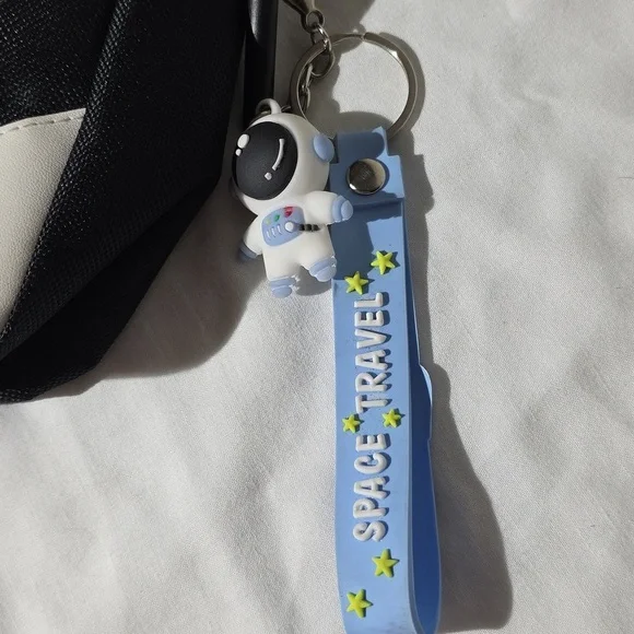 New! Astronaut With Guitar Rocket Black Sling Bag Backpack Kids Cartoon Fun - Picture 7 of 10